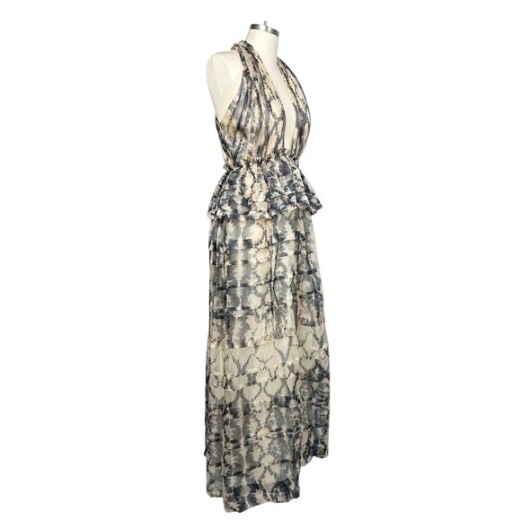 Ulla Johnson Black and Cream Maxi Dress - Picture 5 of 9